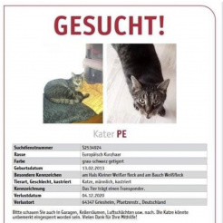 Profilbild von PE in Griesheim vermisst 
